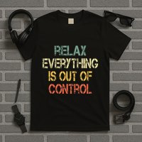 Funny Retro Relax Everything Is Out Of Control Sarcasm T-Shirt