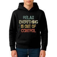 Funny Retro Relax Everything Is Out Of Control Sarcasm Kids Hoodie