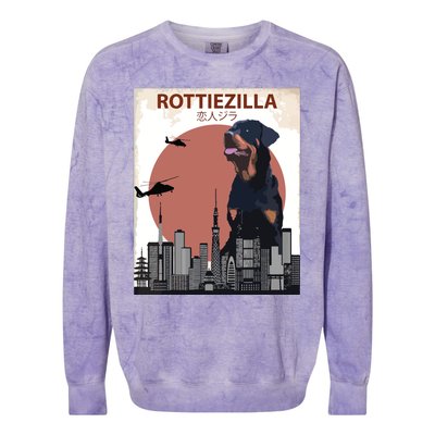 Funny Rottweiler Rottie Dog Lovers Gift Colorblast Crewneck Sweatshirt