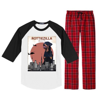 Funny Rottweiler Rottie Dog Lovers Gift Raglan Sleeve Pajama Set