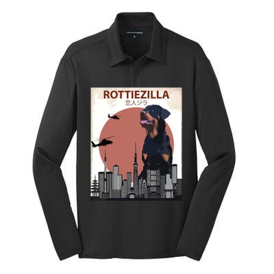 Funny Rottweiler Rottie Dog Lovers Gift Silk Touch Performance Long Sleeve Polo