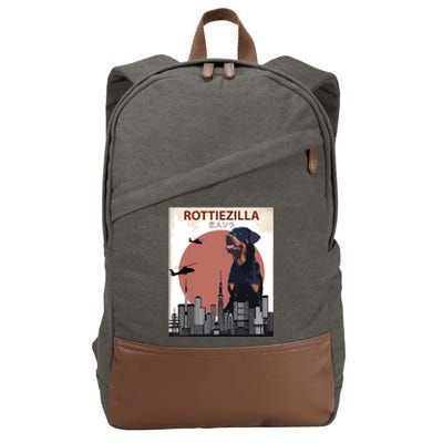 Funny Rottweiler Rottie Dog Lovers Gift Cotton Canvas Backpack