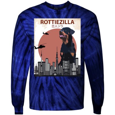 Funny Rottweiler Rottie Dog Lovers Gift Tie-Dye Long Sleeve Shirt