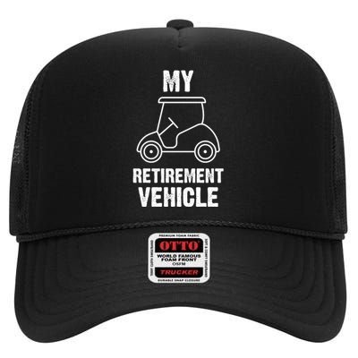 Funny Retirement Retired Golf Gift High Crown Mesh Back Trucker Hat