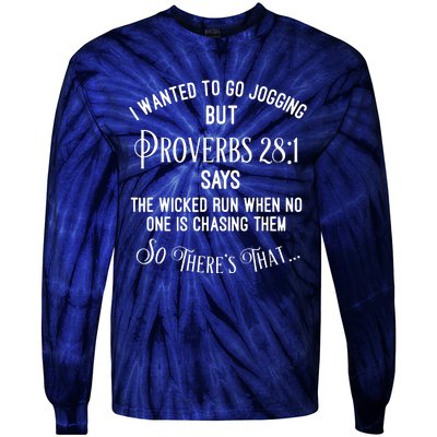 Funny Religious Running Tie-Dye Long Sleeve Shirt