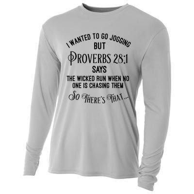 Funny Religious Running Cooling Performance Long Sleeve Crew