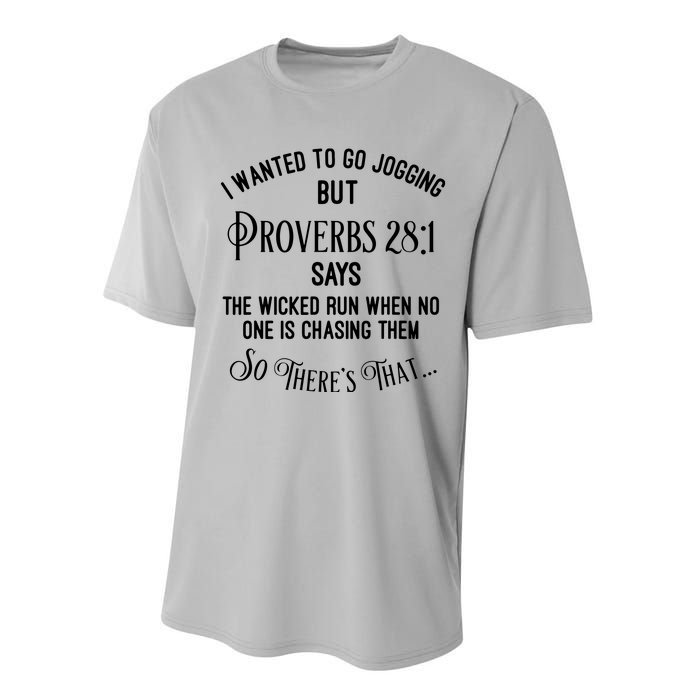 Funny Religious Running Performance Sprint T-Shirt