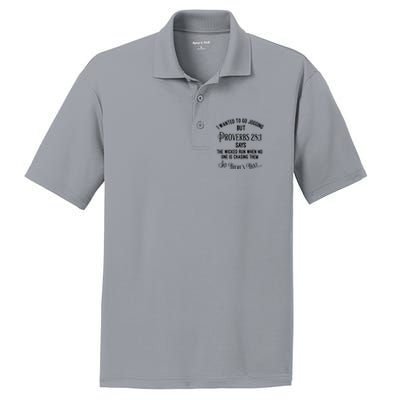 Funny Religious Running PosiCharge RacerMesh Polo