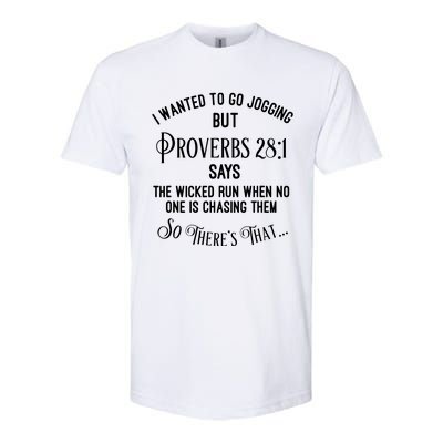 Funny Religious Running Softstyle CVC T-Shirt