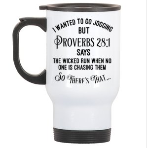 Funny Religious Running Stainless Steel Travel Mug