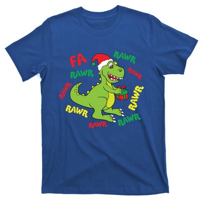 Fa Ra Ra Rawr Santasaurus Tgiftrex Dino Santa Claus Dinosaur Gift T-Shirt