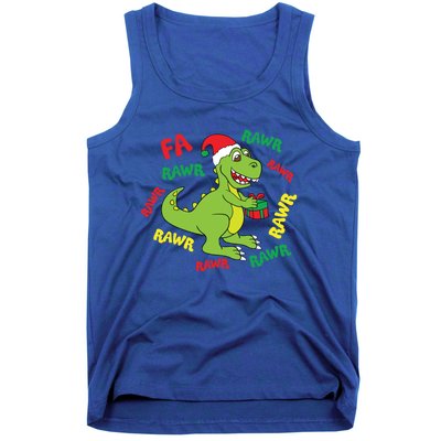 Fa Ra Ra Rawr Santasaurus Tgiftrex Dino Santa Claus Dinosaur Gift Tank Top