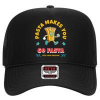 Funny Running Runner Track Pasta Trail Sprinter Go Faster High Crown Mesh Back Trucker Hat