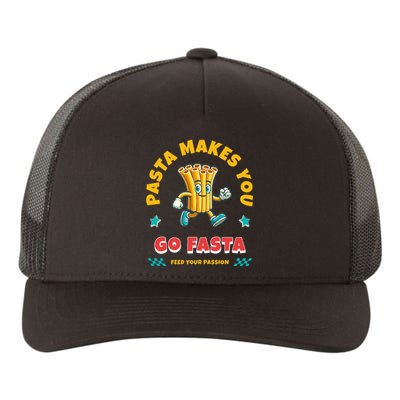 Funny Running Runner Track Pasta Trail Sprinter Go Faster Yupoong Adult 5-Panel Trucker Hat