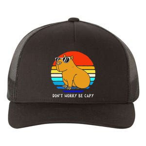 Funny Retro Rodent Funny Capybara Dont Be Worry Be Capy Yupoong Adult 5-Panel Trucker Hat