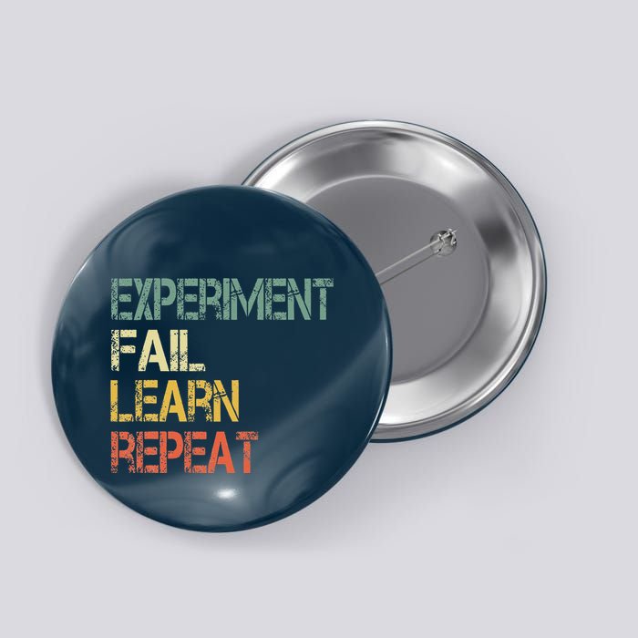 Funny Retro Scientist Experiment Fail Learn Repeat Teacher Button