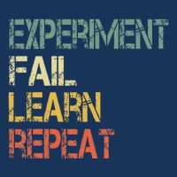 Funny Retro Scientist Experiment Fail Learn Repeat Teacher Button