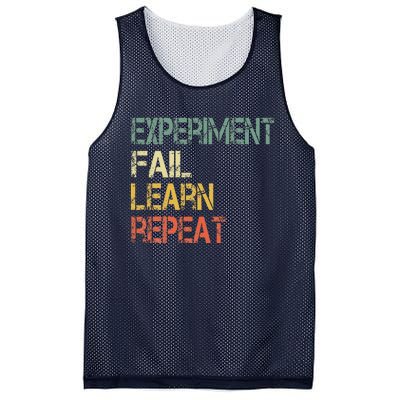 Funny Retro Scientist Experiment Fail Learn Repeat Teacher Mesh Reversible Basketball Jersey Tank