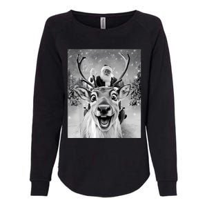 Funny Reindeer Selfie Santa Christmas Gifts Women Womens California Wash Sweatshirt