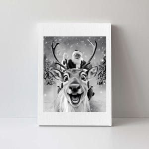 Funny Reindeer Selfie Santa Christmas Gifts Women Canvas