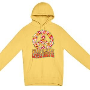 Funny Retro Sixties 60's Stay Trippy Little Hippie Peace Premium Pullover Hoodie