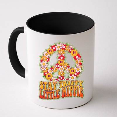Funny Retro Sixties 60's Stay Trippy Little Hippie Peace Mug