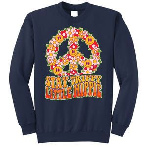 Funny Retro Sixties 60's Stay Trippy Little Hippie Peace Sweatshirt