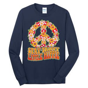 Funny Retro Sixties 60's Stay Trippy Little Hippie Peace Tall Long Sleeve T-Shirt