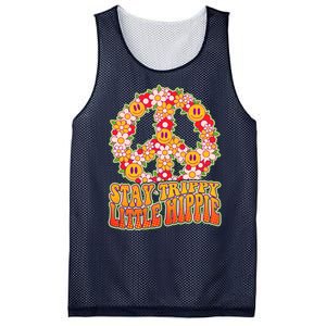 Funny Retro Sixties 60's Stay Trippy Little Hippie Peace Mesh Reversible Basketball Jersey Tank