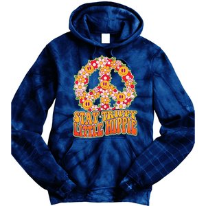 Funny Retro Sixties 60's Stay Trippy Little Hippie Peace Tie Dye Hoodie