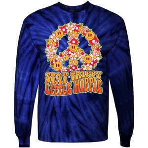 Funny Retro Sixties 60's Stay Trippy Little Hippie Peace Tie-Dye Long Sleeve Shirt