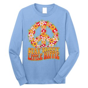 Funny Retro Sixties 60's Stay Trippy Little Hippie Peace Long Sleeve Shirt