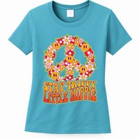Funny Retro Sixties 60's Stay Trippy Little Hippie Peace Womens T-Shirt