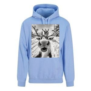 Funny Reindeer Selfie Christmas Unisex Surf Hoodie