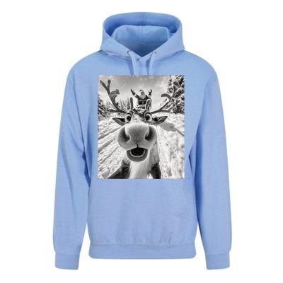 Funny Reindeer Selfie Christmas Unisex Surf Hoodie