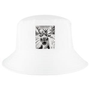 Funny Reindeer Selfie Christmas Cool Comfort Performance Bucket Hat