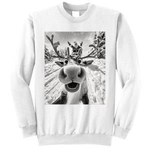 Funny Reindeer Selfie Christmas Sweatshirt