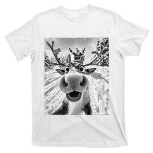 Funny Reindeer Selfie Christmas T-Shirt