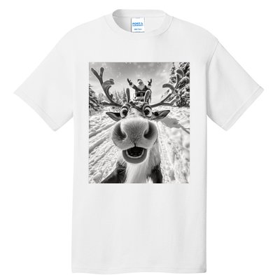 Funny Reindeer Selfie Christmas Tall T-Shirt