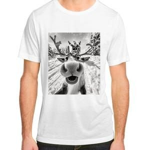 Funny Reindeer Selfie Christmas Adult ChromaSoft Performance T-Shirt