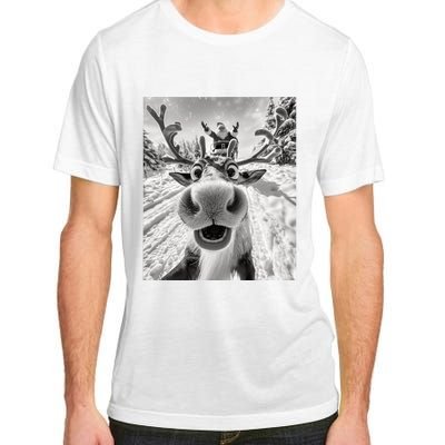 Funny Reindeer Selfie Christmas Adult ChromaSoft Performance T-Shirt