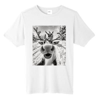 Funny Reindeer Selfie Christmas Tall Fusion ChromaSoft Performance T-Shirt