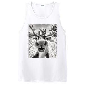 Funny Reindeer Selfie Christmas PosiCharge Competitor Tank