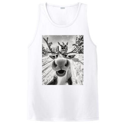 Funny Reindeer Selfie Christmas PosiCharge Competitor Tank