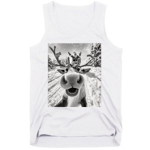 Funny Reindeer Selfie Christmas Tank Top