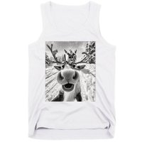 Funny Reindeer Selfie Christmas Tank Top