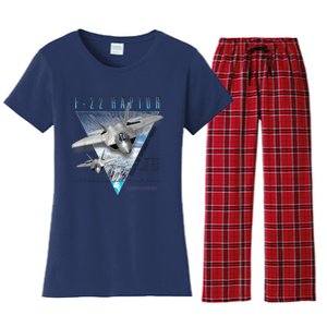 F22 Raptor Stealth Air Superiority Fighter Women's Flannel Pajama Set