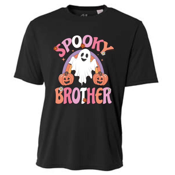 Family Retro Spooky Brother Groovy Retro Halloween Ghost Costume Gift Cooling Performance Crew T-Shirt