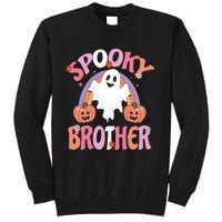 Family Retro Spooky Brother Groovy Retro Halloween Ghost Costume Gift Tall Sweatshirt