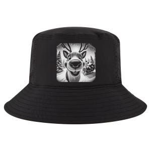 Funny Reindeer Selfie Christmas Cool Comfort Performance Bucket Hat